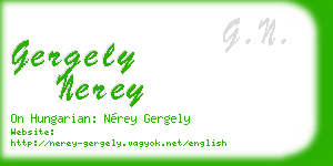 gergely nerey business card