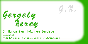 gergely nerey business card